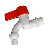 SunniMix プラスチック　交換　ウォータータップ　ホーム　ガーデン　浴室　洗濯機　蛇口　DG20　全3色 - レッドヘッド