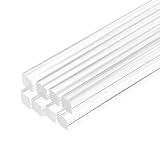 uxcell 8個 アクリル角棒 8mm x 300mm アクリル棒 クリア PMMAバー押出し アクリルプラスチックスティック ソリッド DIYクラフト照明園芸 デコレーション