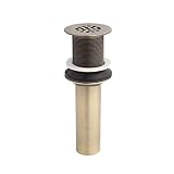 Naiture 1 – 1 / 2 "グリッドStrainer – オーバーフロー – アンティーク真鍮 DR932902-NAB