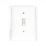 GE 1トグルスイッチナイロンプラスチック壁プレート – ホワイト – 40098