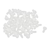 uxcell　プラス小ネジ　M2 x 4mm　クロスヘッド　オスねじ　ホワイト　ナイロン　50個