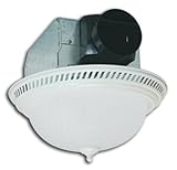 Air King AKF703 Quiet Round Exhaust Bath Fan Light with Dual 18-watt Lamp and 70-CFM, 2.0-Sones, Whi