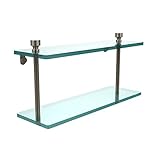 Allied Brass FT-2/16-PEW 16 by 5-Inch Double 3/8 Glass Shelf by Allied Brass
