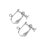 [LUPIS]イヤリングパーツ イヤリング ピアス 変換 ハンドメイド アクセサリーパーツ ネジバネ式 1ペア 両耳用 2個入り/シルバー