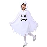 [Suerba] ハロウィン コスプレ衣装 子供 幽霊 マント おばけ ホラー コスチューム 仮装 (L（130-140cm）)