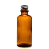 アロマ遮光瓶 50ml アンバー [ アルミキャップ ] [ 5本セット ]※今なら穴あき中栓/密封中栓を共に5個ずつおまけ