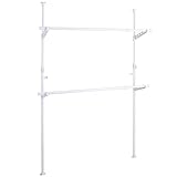 伸晃 ベルカ(Belca) ポールハンガー つっぱり 窓際 物干し  物干し竿 2本付き ホワイト TU-SM2