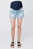 RIPE maternity デニムショーティーショーツ マタニティパンツ サイズS クリーンフェイド S3193