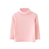 Karchi 子供服 高襟 ボトムシャツ 長袖 しっかり 無地 鮮やか 素敵 色物 ハイクオリティー 女の子 男の子 秋冬 シンプル しっかり 冷房対策 無地 洗練 長袖 ジュニア 学生服 (98, 