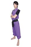 カラー道着 コスチューム 紫 男女共用 180cm