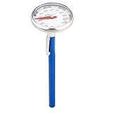 uxcell 12.954cm ディープフライ 油耐性 瞬間温度計ブルー　シルバートーン