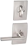 Schlage Lock Company F94LAT619CEN Latitude Lever Dummy Interior Pack with Deadbolt Cover Plate, Sati