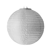 Jimeng　直径30CM　防水　ソーラー発電　提灯　ランタン　イルミネーション　太陽光パネル搭載　和風　折り畳み式　ホワイト