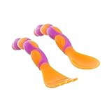 Sassy On the Go Fork & Spoon - Pink/Orange by Sassy