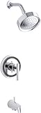 KOHLER K-T8224-4-CP Taboret Rite-Temp Pressure-Balancing Bath and Shower Faucet Trim with Lever Hand