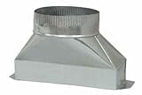 Deflect-O Galvanized Transition 3-1/4 " X 10 ", 4 ", 4 " Dia [並行輸入品]