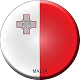 Smart Blonde C-344 Malta Country Novelty Metal Circular Sign