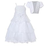 Candykids　スパンコール 子供ドレス 2点セット　ボレロ付き　キッズワンピース 女の子スカート ガールズフォーマル パーティー 発表会 結婚式 入園式 演奏会 花嫁介添人 七五三 卒業式 お嬢