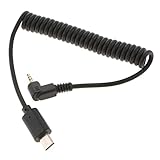 カメラリモートシャッターケーブル ソニーA6000 HX300 A7R A9用 2.5mm to S2 コイル式