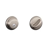 Schlage b60 N619デッドボルト、Keyed 1側、サテンニッケル、2パックサイズ: 2パックモデル:
