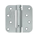 Deltana DSH4R526DT Single Action Steel 4-Inch x 4-Inch 5/8-Inch Radius Corner TT Spring Hinge [並行輸入品