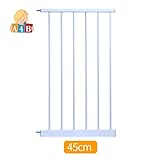 Adjustable White Wide Iron Railing 45 CM width baby safety and protection iron gate and 1meter lengt
