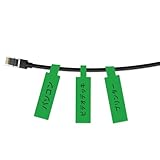 NIIMBOT ケーブルラベル B1/B21/B3S ラベルプリンタ用、防水、耐油ケーブルタグ (25*78mm)、サーマルステッカーラベル 100 枚入り 1 ロール (緑)