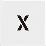 IM ステンシル X 文字サイズ50×40mm AST22