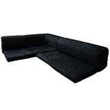 (DORIS) コーナーソファ ローソファ 【コロン ブラック】 3点セット リビング用ソファー (KIC)