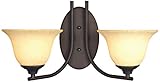 Westinghouse 6222100 Kings Canyon Two-Light Interior Wall Fixture, Oil Rubbed Bronze Finish with Bur