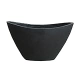 インテリアポット メーセ　ボート S 20cm ブラック 穴無し 【4個入り】