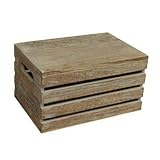 Largeオーク効果木製Liddedストレージボックス
