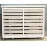 Sスタイル　ボーダー室外機カバー（ジャンボ）　JSAC-FL1100WH ホワイト