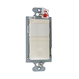 Wattstopper RS-250-LA 600W 120V Motion Sensor Pir Wall Switch Convertible Occupancy Sensor, Light Al