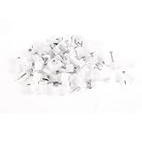 uxcell 釘止めタイプ 白円ケーブルクリップ ステップル ２０個入り １３ｍｍのケーブル用