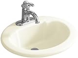 スターリング20-inch by 17インチセルフRimming楕円形洗面所Overflow Drain Removed 65010140-N-96 1