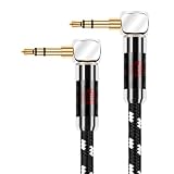 JIB 3.5mm L型AUXケーブル 両端90度金メッキプラグ 車載/iPhone/Android/ホームシアター対応 布編み /長さ0.5m
