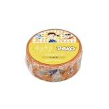ワールドクラフト FUJIYA マスキングテープ ペコちゃん キラキラマスキングテープ Orange mousse FJMT004
