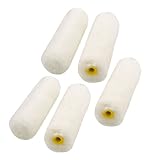 uxcell 塗料ローラーカバー 　ローラーバケ製ホワイト　 6.9mm穴径 5個入り