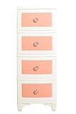 Lilou de coco リルデココ アンティーク風チェスト 4段 ピンク APC-04PK