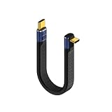 日本の中小企業 MSL FORCE USB-C to USB-C オス オス FCPケーブル L字 USB4 40Gbps PD240W 8K@60Hz Thunderbolt 3/4 fpc-40g (Fタイプ, 1個)