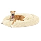 犬 ベッド クッション ペット グッズ - ラウンド型 もふもふ 丸型 ドーナツ OYANTEN ふわふわ もこもこ ぐっすり眠る 洗える 大型犬用 ペット用品(120cm ダークグレー)