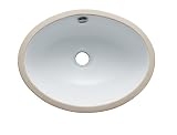 Kingston Brass LBO16147 Fauceture Oval Undermount 15-3/4-Inch-by-13-3/4-by-6-7/10-Inch Bathroom Sink