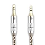 【川木】 2.5mm to 3.5mm 変換ケーブル 16芯 高純度銅 2.5mm 4極 (メス) - 3.5mm 3極 (オス) バランス 変換 ステレオ 【M234】 (銀 D)