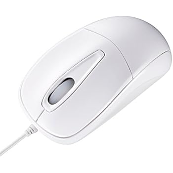 サンワサプライ 静かなクリック音の静音USBマウス 有線 光学式 ホワイト MA-122HW