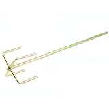 uxcell ペイントミキサー 50cm長さ ミキサースターラー 真鍮のトーン 金属 グラウト塗料