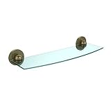 Allied Brass P1033/18-SCH 18 x 5 Glass Shelf Satin Brass [並行輸入品]