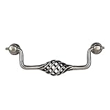 a29 Iron Twisted Drop Baleハンドル、ポリッシュラッカー塗装仕上げ