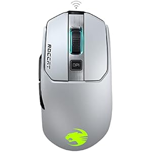 ROCCAT Kain 202 ワイヤレス Titanクリック RGB ゲーミングマウス (光学式 Owl-Eye 16K, サイドボタン, 無線) ホワイト (国内正規品) ドイツデザイン&エンジニアリング ROC-11-615-WE