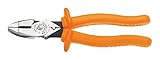 Klein Tools D213-9NE-CR-INS 9-Inch Insulated High-Leverage Side-Cutting Pliers-Connector Crimping [並